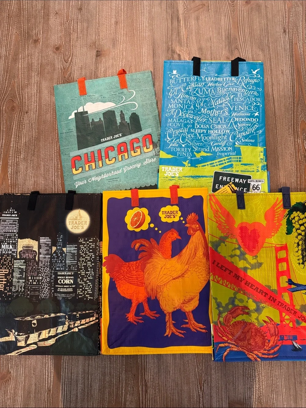 5 Trader Joe’s Reusable Grocery Bags Set